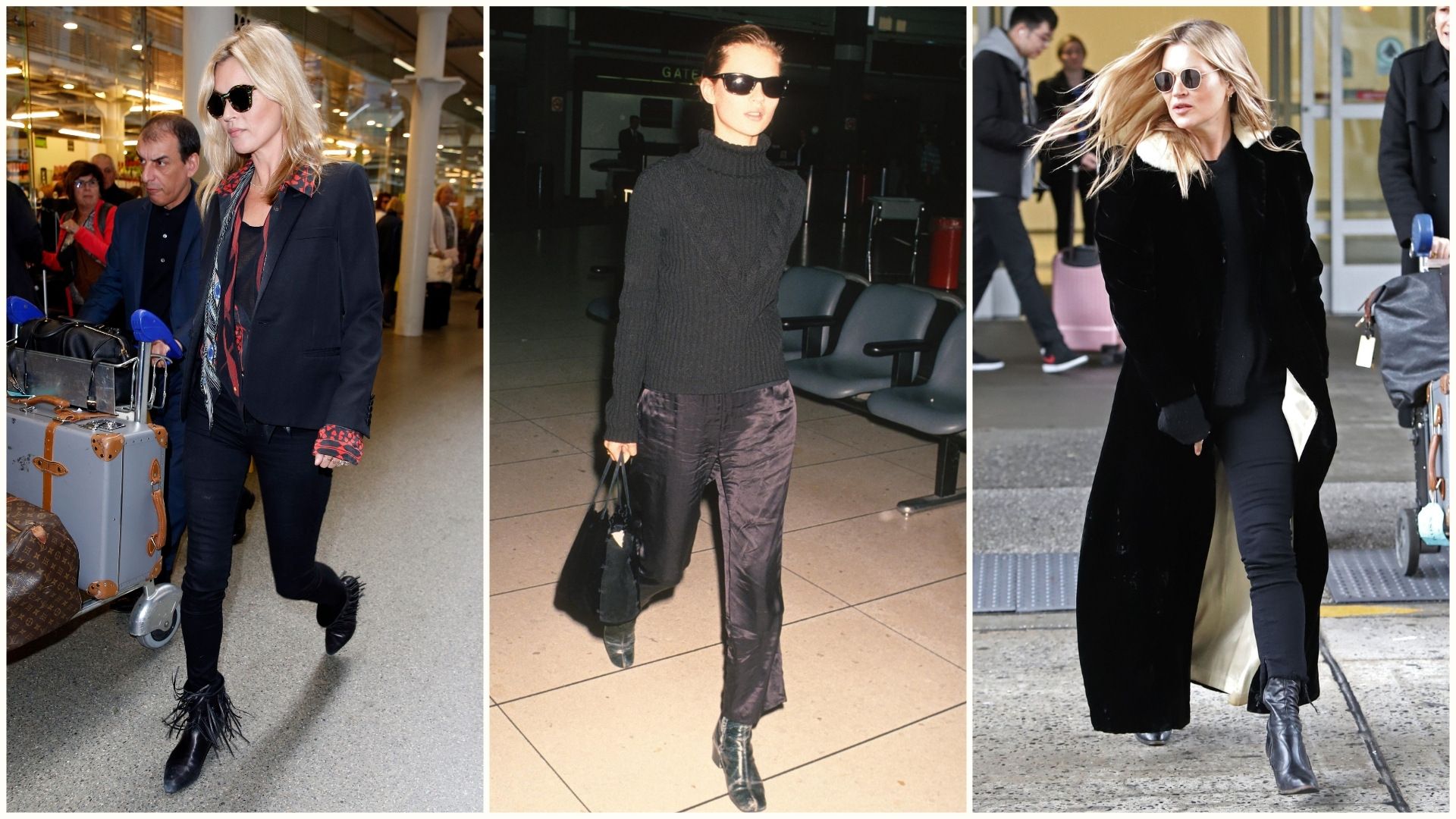 Kate Moss' Outfits Are a Masterclass in Airport Style— 6 Looks to ...