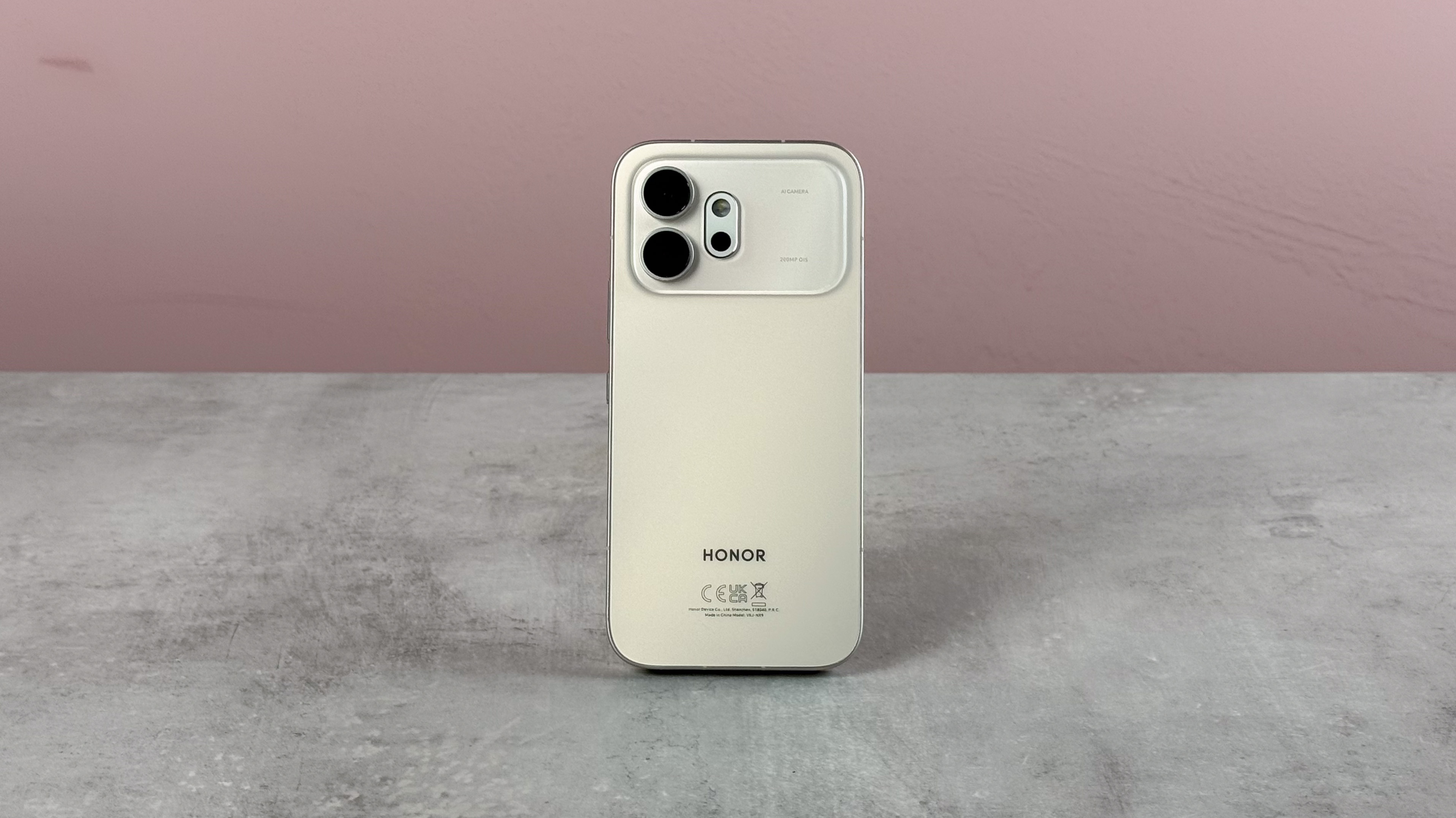 The rear of the Honor 600 straight on showing the whole back and camera module.