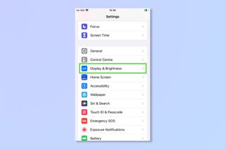 The first step to enabling dark mode on iPhone