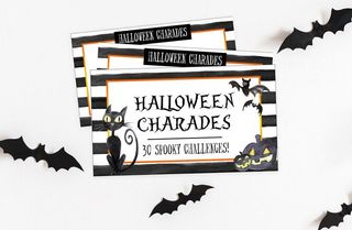 Halloween party ideas illustrated by Halloween charades, a great Halloween party idea