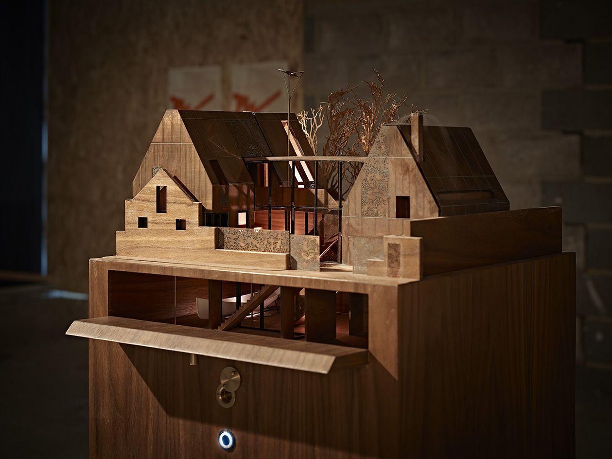 Wooden architectural model from &#039;Supermodels&#039; exhibition