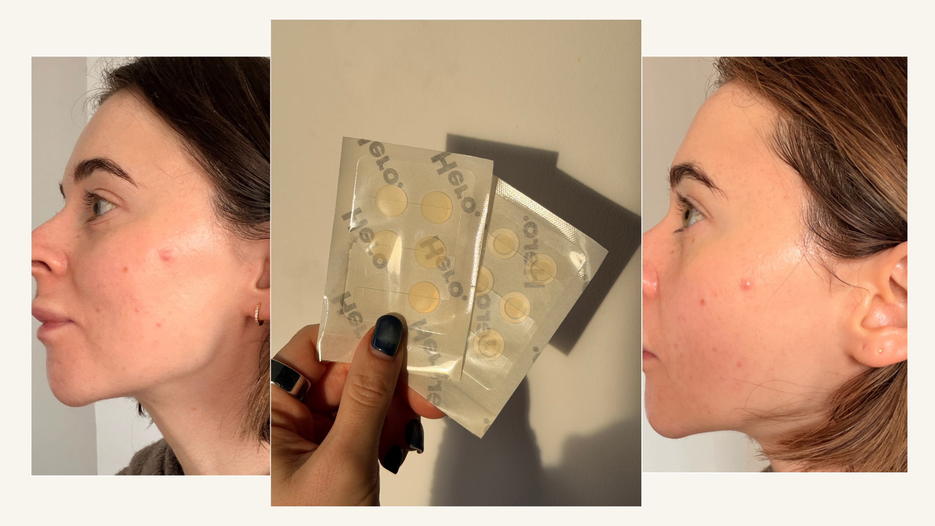 A collage with photos of Grace Day testing the hero mighty patch review