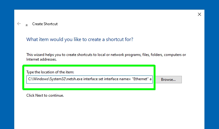 how to create a kill switch - create shortcut