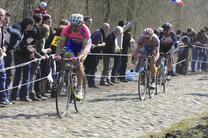 Filippo Pozzato (Lampre - Merida) struggled all day
