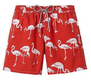 Flamingo swim trunks