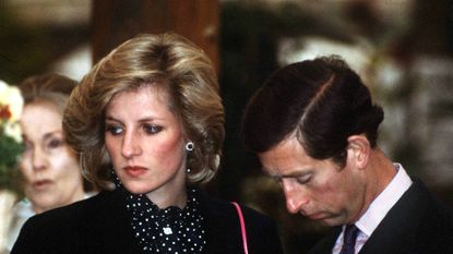 prince charles and his pregnant wife princess diana 1961 1997 at the chelsea flower show, london, may 1984 she is wearing a navy maternity coat by jan van velden photo by jayne fincherprincess diana archivegetty images