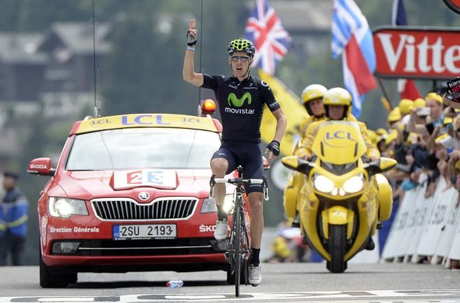 Rui Costa (Movistar) celebrates win number two