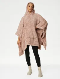 Teddy Fleece Hooded Blanket - £19.50-£25 | M&amp;S
