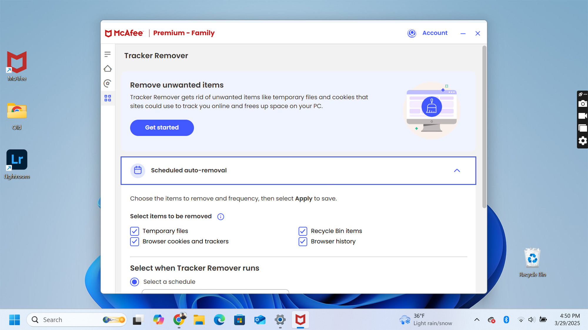 McAfee + Premium screen shot