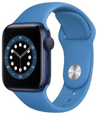 Apple Watch Blue Aluminum Surt Blue Sport Band Render Cropped