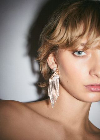 Crystal Waterfall Earrings - Women