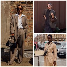 women wearing fall work outfits