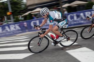 Chris Horner (Airgas) got to work on his cornering skills during today's crit