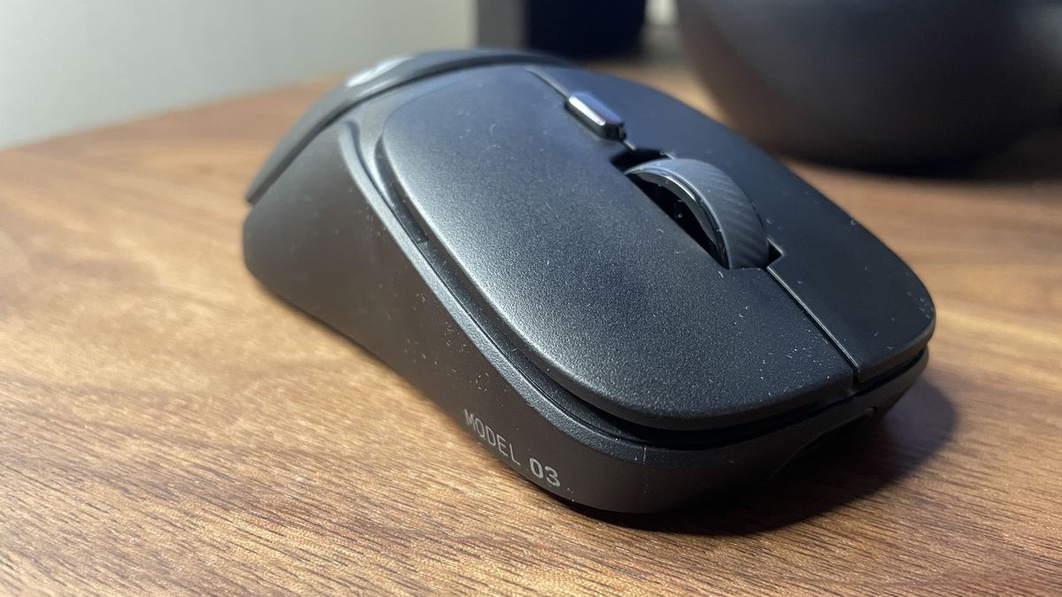The Glorious Model O3 Wireless gaming mouse with hot swappable battery