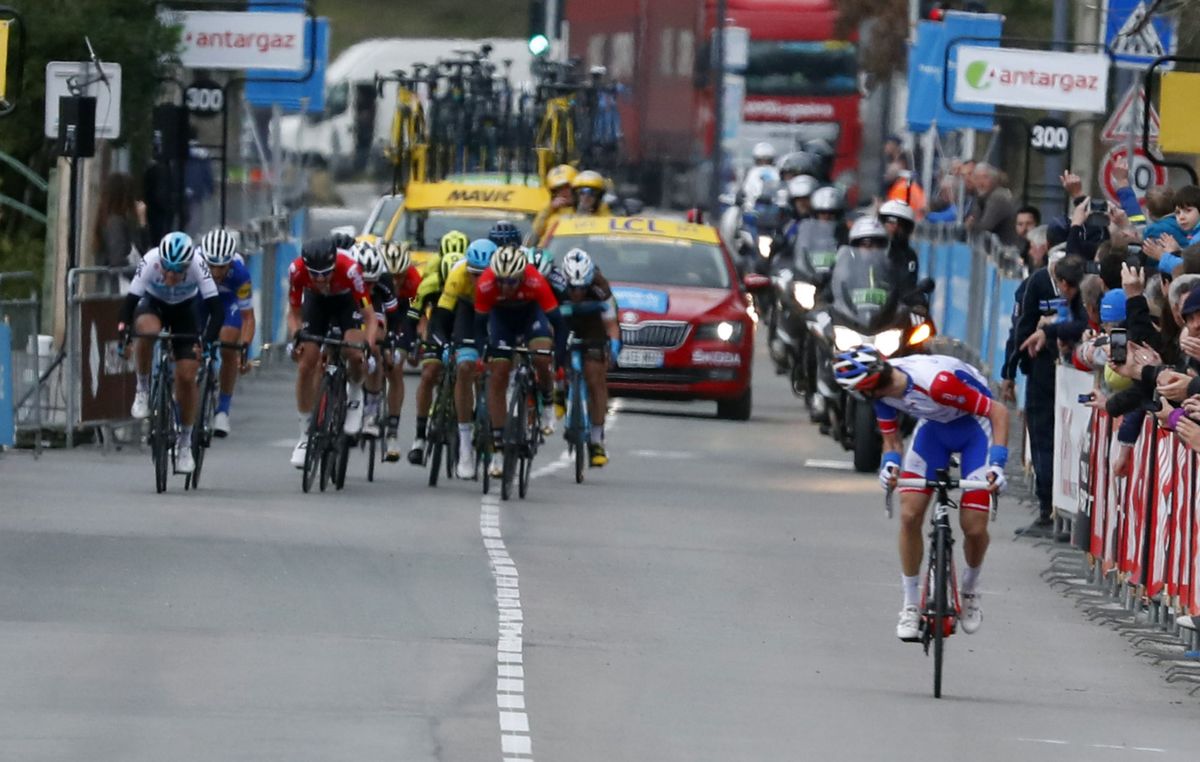 Rudy Molard checks over his shoulder and knows the victory is his