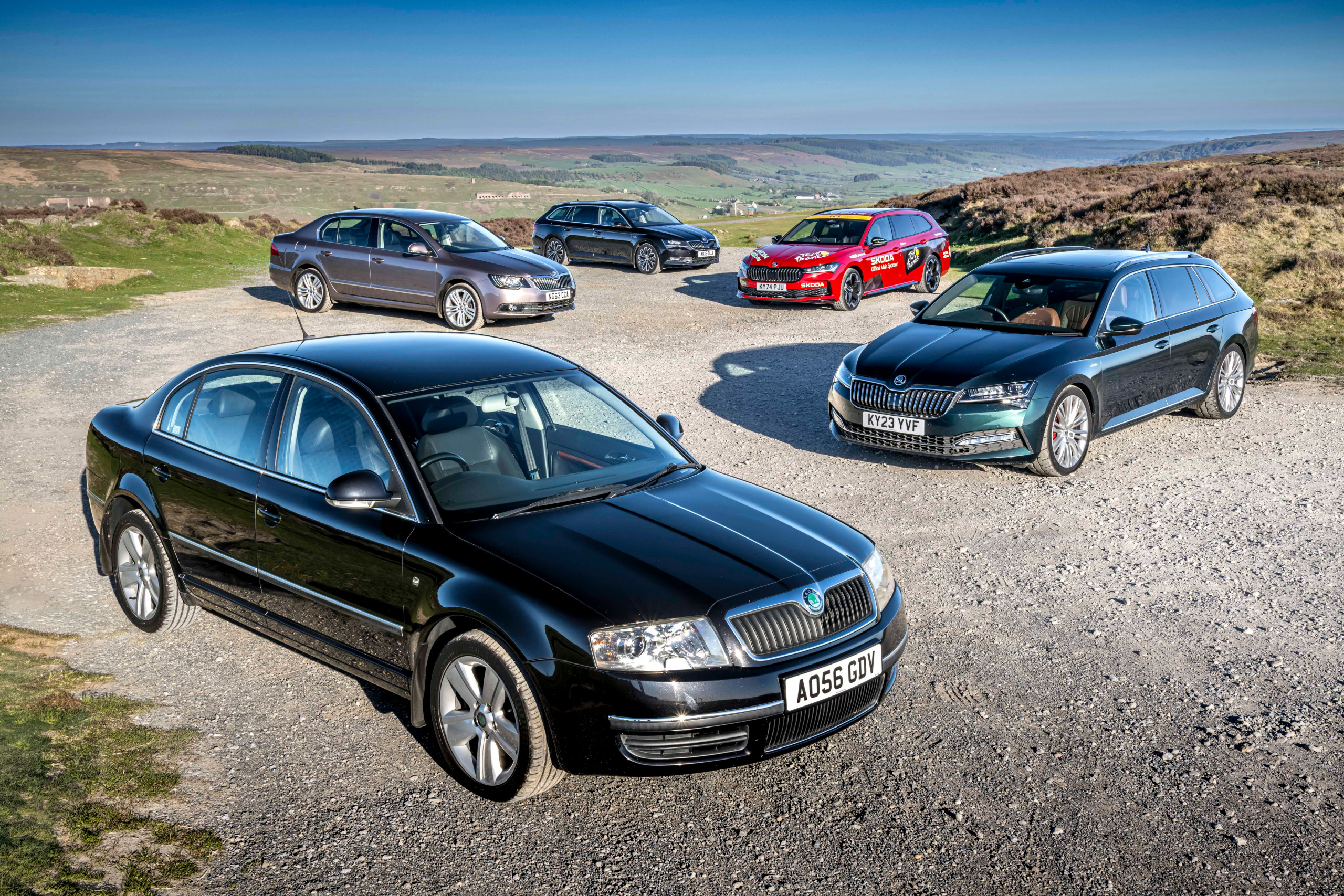 The 2001 &amp;Scaron;koda Superb, front left, re-introduced the name