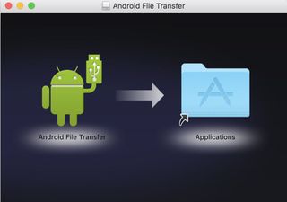 This is the window that allows you to install Android File Transfer