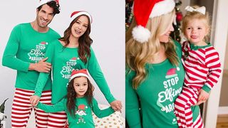 KidsHoo elf print matching pyjamas