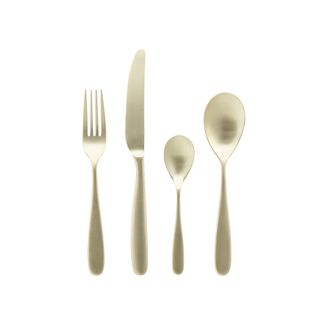 gold effect cutlery set