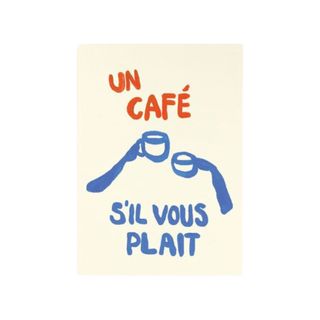 Cafe poster written in French