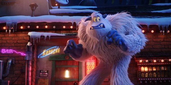 Smallfoot Migo outside of the karaoke bar