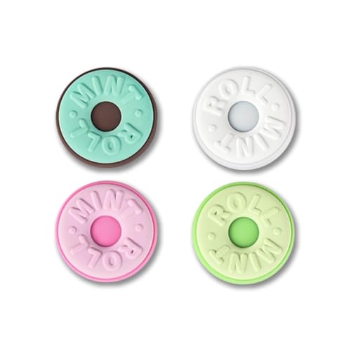 Geekshare Colorful Mint Candy Joystick Caps Compatible With Switch 2 (2025), Silicone Thumb Grip Covers for Protection and Enhanced Gameplay (4-Pack)