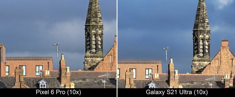 Pixel 6 Pro Vs Galaxy S21 Ultra Zoom 20x