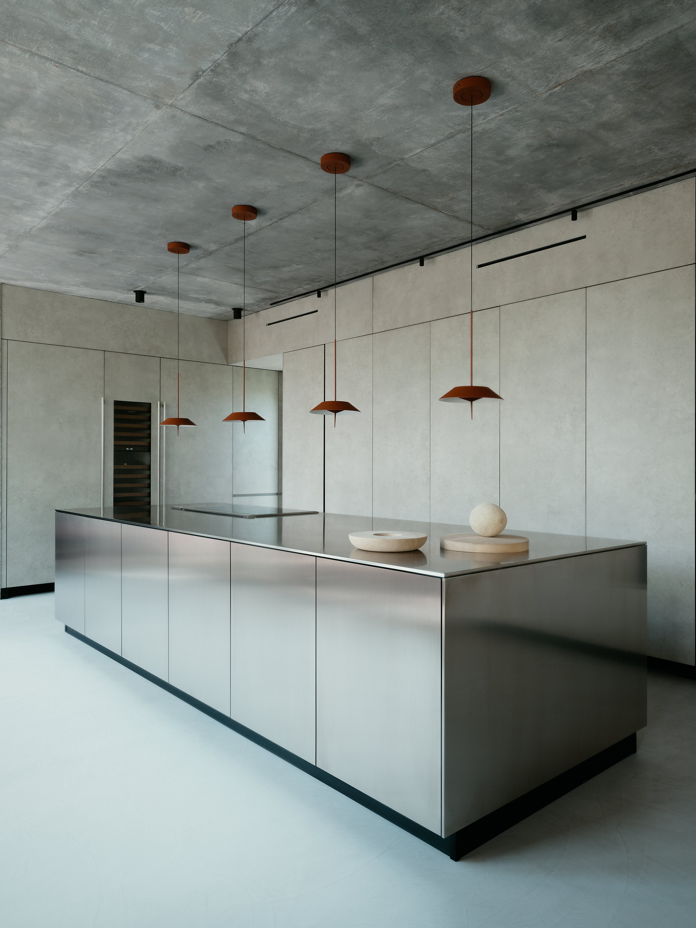 Miami house by studiokp2, a minimalist concrete building with clean surfaces and monumental volumes