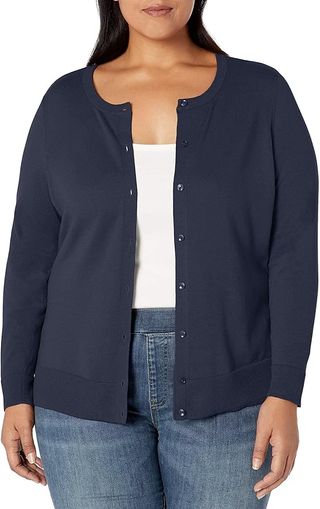 Amazon Essentials + Lightweight Crewneck Cardigan Sweater