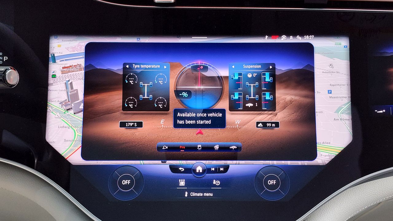 Large central infotainment display