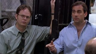 Rainn Wilson and Steve Carell in The Office