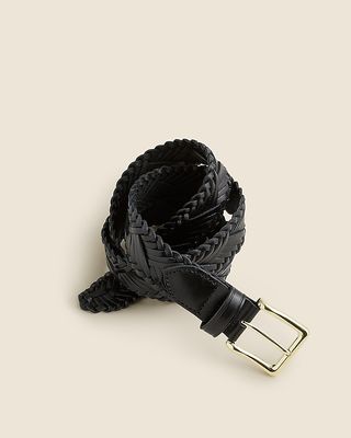 Plaited Italian Leather Belt