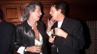 Keith Richards with Paul McCartney in 2000