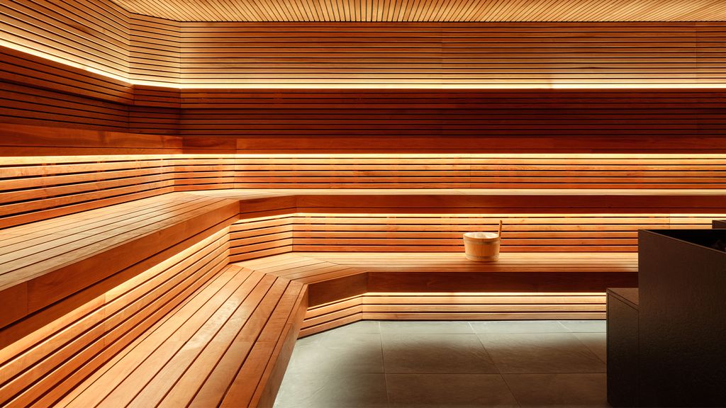 A contemporary sauna