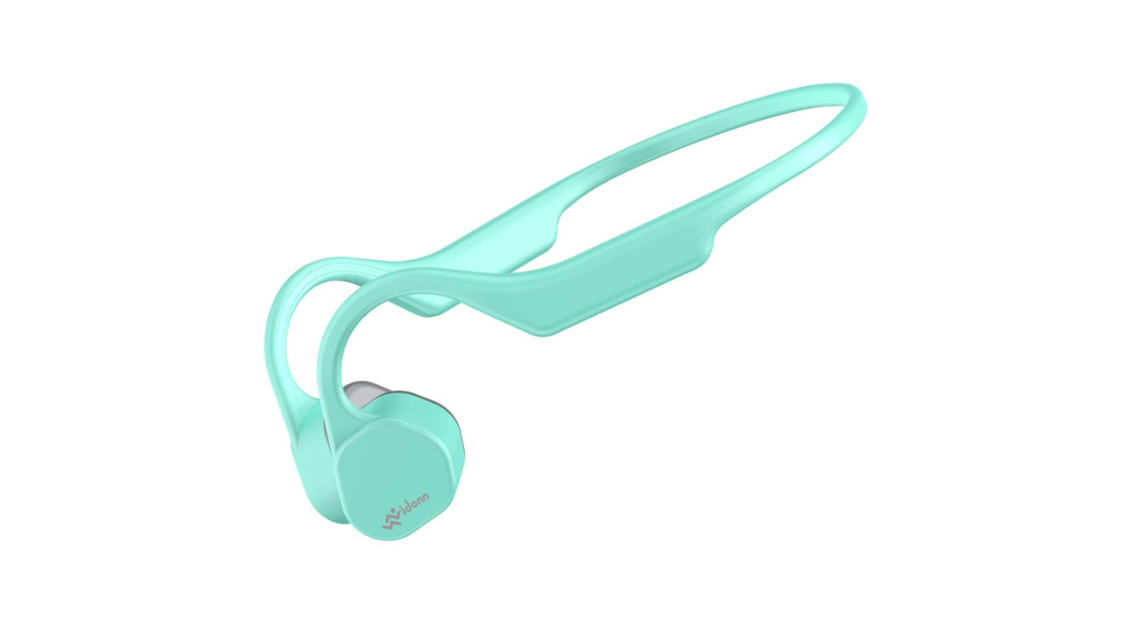 A pair of the Vidonn F3 headphones in mint green