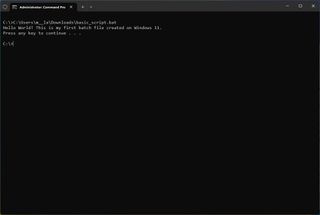Command Prompt run script