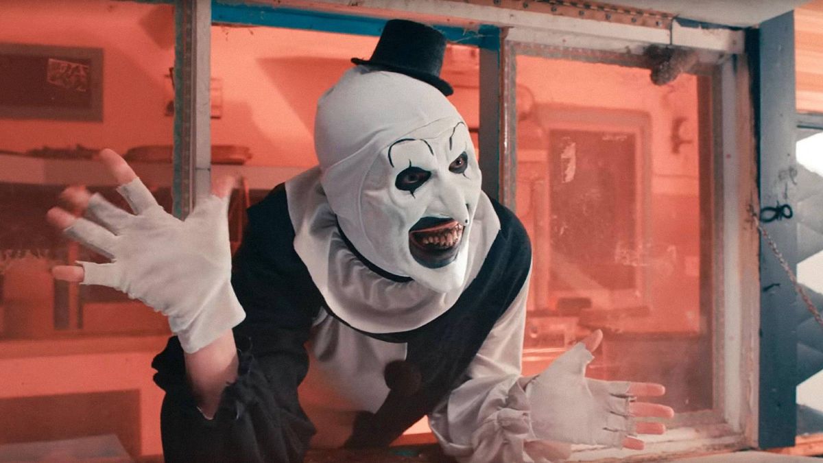 David Howard Thornton as Art the Clown in &quot;Terrifier 2&quot;