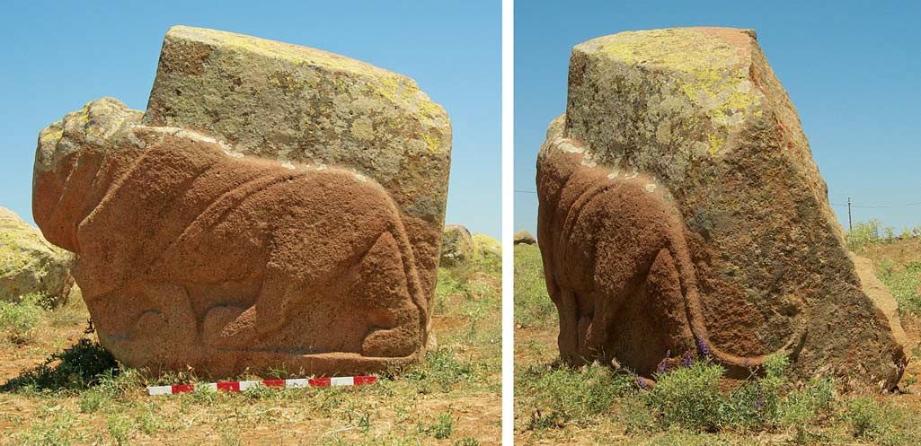 Ancient lion statues