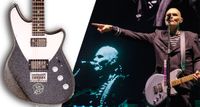 Billy Corgan points to his new Reverend Billy Corgan Z-One Infinite Sadness signature model