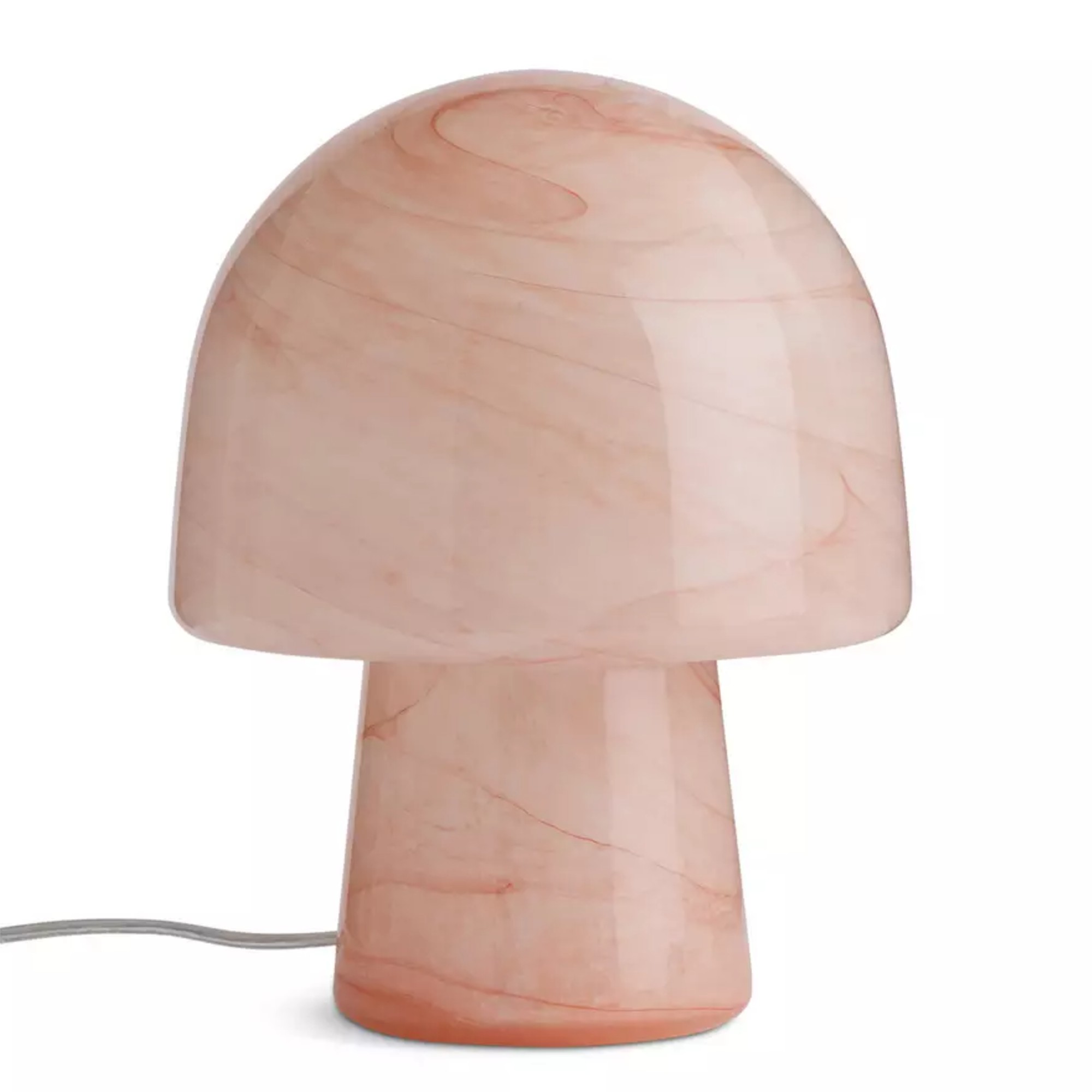Habitat Alabaster Glass Mushroom Table Lamp - Peach