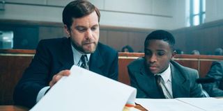 Joshua Jackson and Caleel Harris in When They See uS