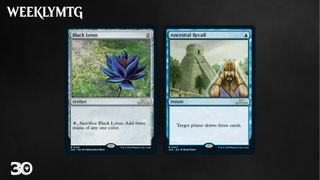 Magic: The Gathering 30th Anniversary Edition Black Lotus and Ancestral Recall cards