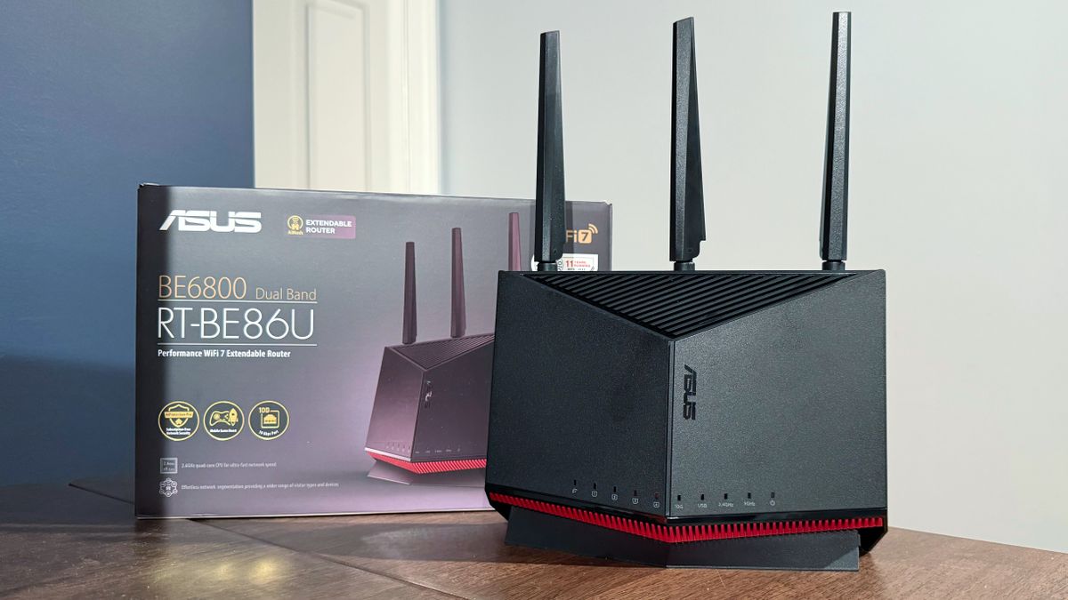 photo of Asus RT-BE86U Wi-Fi 7 router review: Dual-band Wi-Fi 7 performance at tri-band prices image