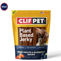 CLIF PET Plant Based Jerky Sweet Potato and Blueberry Recipe Dog Treat | Buy one get one free at Petco on all CLIF PET treats