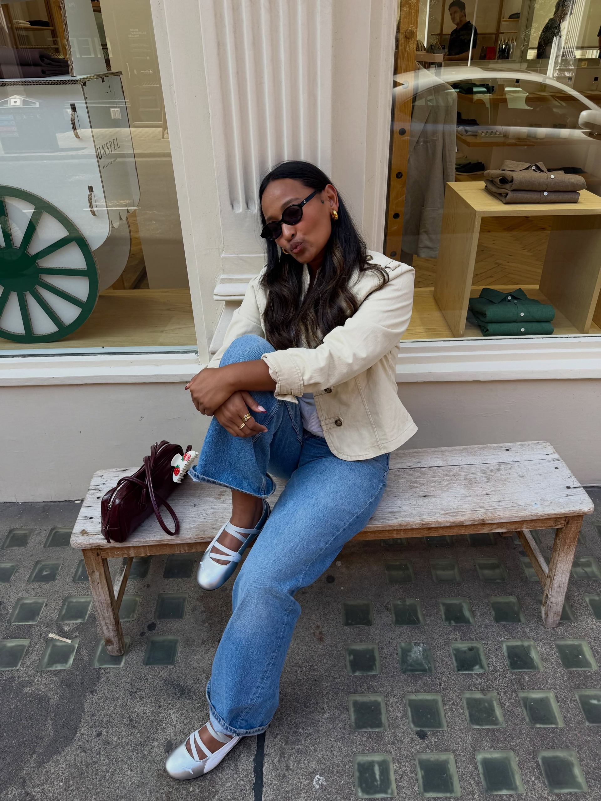 An image of a woman wearing best fitted fall jacket 2026