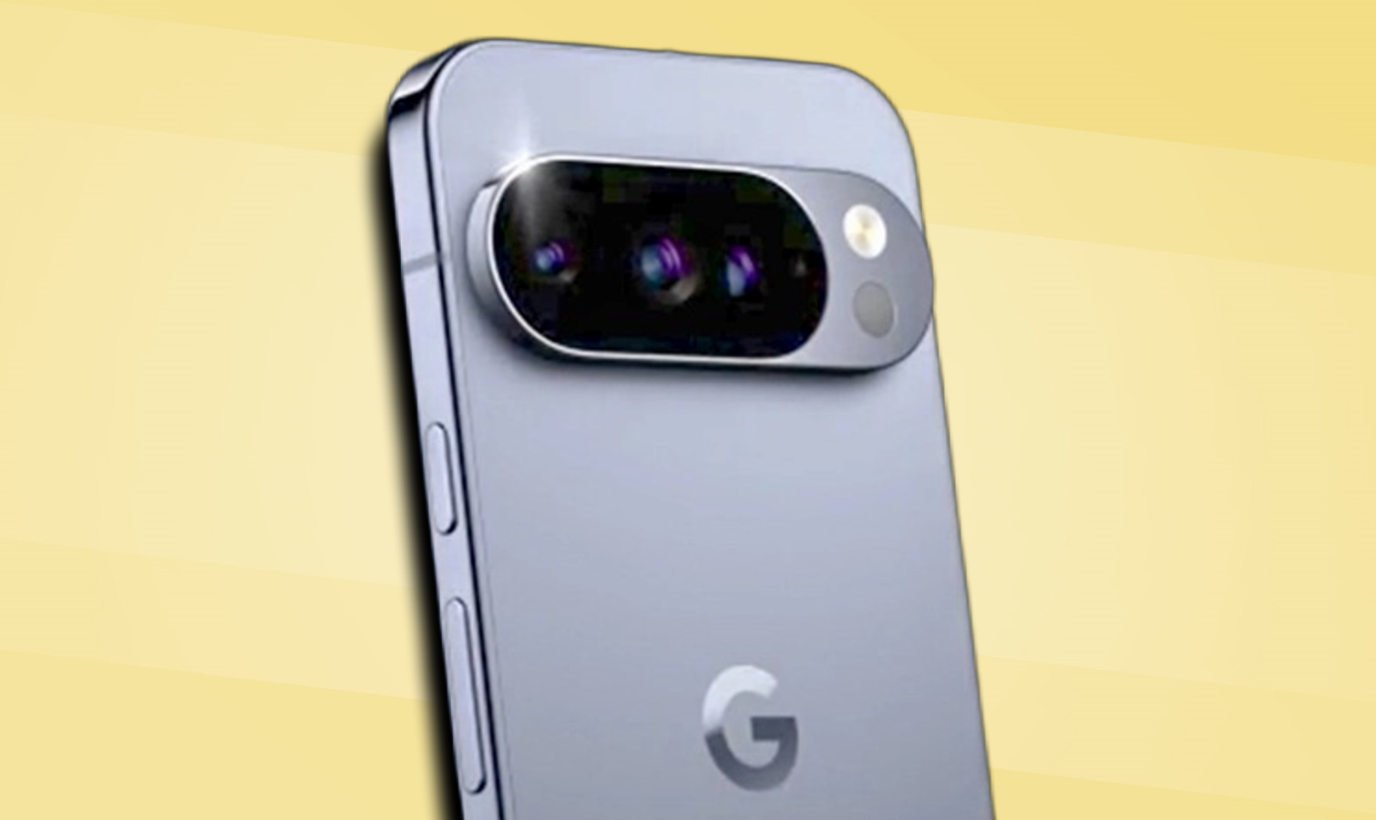 Pixel 10 render against yellow background.