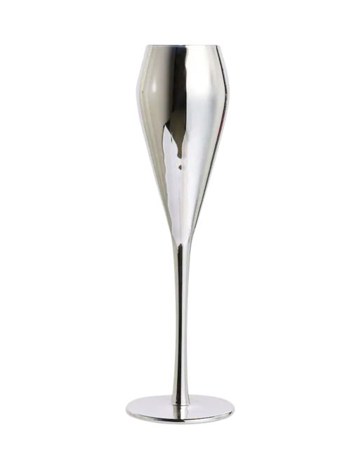 Set of 4 Silver Sloane Champagne Flutes