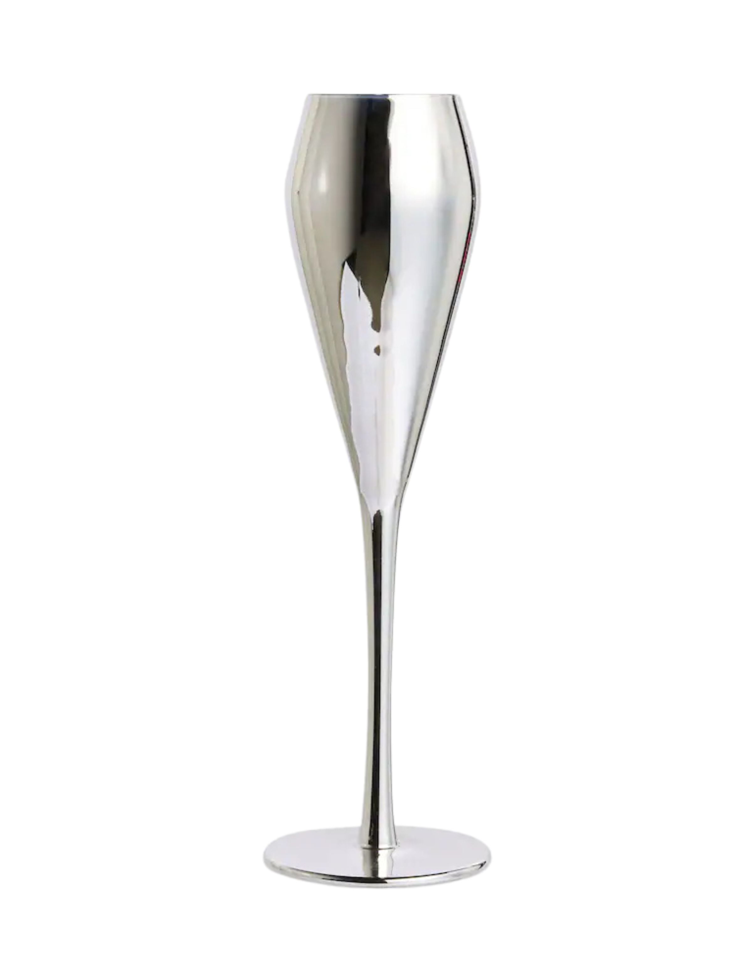Set of 4 Silver Sloane Champagne Flutes