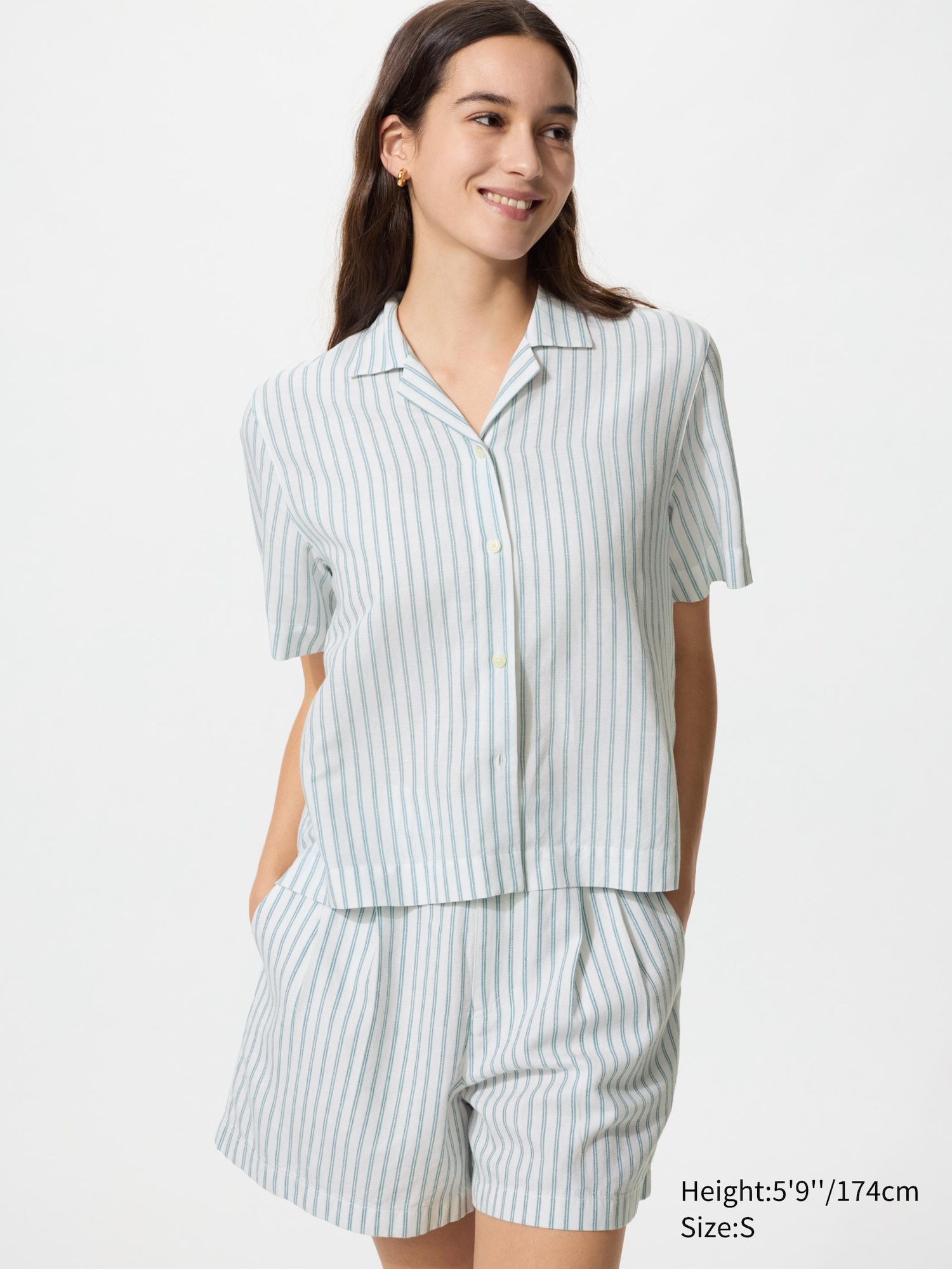 Linen Cotton Shorts (striped)