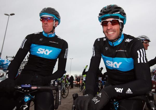 Team Sky's Juan Antonio Flecha was all smiles despite the bad weather. He thrives in it!